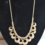 Lucky Brand  Vintage Crescent Moon Turquoise Accent Gold Tone Never Worn Necklace Photo 0