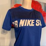 Nike  Shirt Size S Small Blue Crop Top Short Sleeve Tee Cropped Photo 7