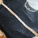 Laurence Kazar NEW beaded lace top vintage • black tie evening elegant formal Photo 8