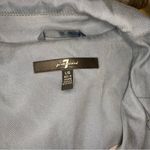 7 For All Mankind Blue Lightweight Gunflap Front Tie Trench Coat Jacket Size L Photo 9