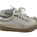 Soludos  White Tan Lace Up Platform Espadrille Sneakers 6 Photo 1