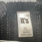 It’s Black Knit Distressed Frayed Hem Scoop Neck Crop Sweater size 3X Photo 1