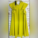 Gracia NWT  Chartreuse Dress with Rhinestone Embellished Collar Photo 2