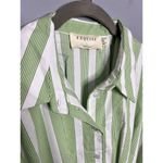 Anthropologie  The Tobie Mini‎ Shirt Dress by Exquise Large Green Stripe Photo 6