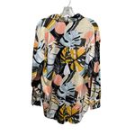 Calia by Carrie Underwood Multi Palm Print Button Down Cover Up Size Small Black Photo 6
