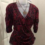 Dress Barn Vintage Y2K beaded fringe red black Made in USA Photo 1