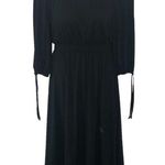 Kate & Mallory Off the Shoulder Black Tie Sleeve Midi Dress size Small Photo 0