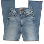 MOTHER The Hustler Ankle Fray Jeans In Thrilling Shots Size 24 Blue Photo 3