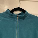 L.L. Bean Teal 1/4 Zip Pullover Long Sleeve Fleece Top Mock Neck Pocket Size L Green Size L Photo 4