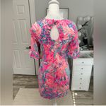 Lilly Pulitzer  Fiesta Stretch Dress 00 Pink Aquadesiac Ruffle Sleeve Mini Summer Photo 13