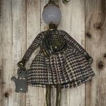 RS Paris brass doll with chain and quartz head Photo 2