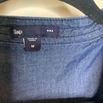 Gap  Dark Chambray Shirt Dress Popover Sz Medium 100% cotton Photo 4