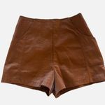 She & Sky  Shorts Women's Small Bronze Croc Textured Pockets Side Zip Photo 0