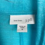J.Jill  Love Linen Light Blue Linen Long Sleeve Cardigan Sz.M Photo 3