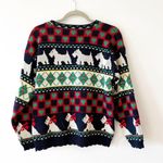 Bonnie Nobel Vintage Scottie Dog Print Pullover Sweater Size M Photo 1