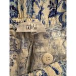 TALULAH  Blue White Paisley Sleeveless Top and Pants Set Size L NWT Photo 4