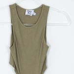 Princess Polly  Green Cutout Sleeveless Ribbed Oriana Bodysuit Womens‎ Size 4 Photo 4