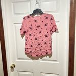 Something Navy  Pink Floral Button Front Blouse Photo 3
