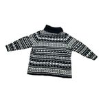 Lane Bryant  Plus Size 22/24 Black White Acrylic Pullover Sweater Turtleneck Knit Photo 5
