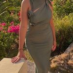 Coperni Asymmetric Flower Gown Green Size L Photo 1