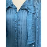 Vintage Olivia Lauren Emerald Teal Green Blouse Collar Scarf Photo 2