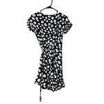 Billabong  Black Flower Print‎ Wrap Mini Dress Size Small Photo 6