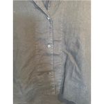 Everlane  Black Short Sleeve Collared 100% Linen Button Down Shirt Women Sz 2 Photo 2