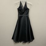 Jessica McClintock Gunne Sax Black Vintage Gown Party Dress Sz 1 Satin Photo 7