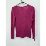Splendid ‎ Cashmere Sweater Womens Small Purple V-Neck Inside Out Seams Photo 3
