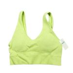 Aerie Seamless Padded Bralette Yellow Lined Ribbed Size Small Photo 0