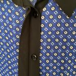 Metaphor  Blue Semi Sheer Dress Shirt Large Photo 3