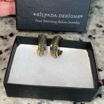Silpada Designs Womens Fine Sterling Silver Hoop Earrings Silver & Brass OS NWOT Photo 0