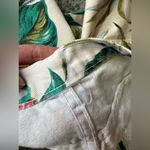 Vintage 90s jungle floral denim cotton jean shorts, size 4/6 Pink Photo 7