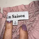 En Saison Smocked Tiered Midi Dress Tie Strap Casual Pink Size S Photo 3