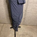 Treasure And Bond Blue Short‎ Sleeve Crew Neck Ruched Midi Dress Size Medium Photo 1