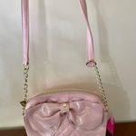 Betsey Johnson Betsy Johnson Pink Bow Crossbody Bag Photo 3