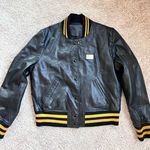 Leather jacket with fancy skull. XS/S Black Photo 3