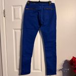 Rag and Bone Vintage Y2K Electric blue colorful moto biker zippers skinny jean 27 Photo 9