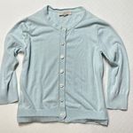 Loft Baby Blue 3/4 sleeve cardigan with button women’s size small Photo 0