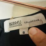 BIBHU MOHAPATRA Black Mid Cutout Fringe Detail Western Midi Dress size 8 Photo 8