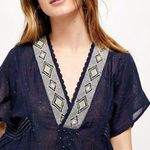 Free People  Like A Breeze Blue Pullover Top Photo 1
