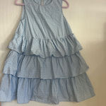 Who What Wear  Light Blue Checkered Dress Photo 0