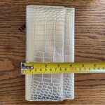 Tahari  Trifold Wallet Gold  Embossed Leather Crocodile Pattern CashCard Organize Photo 3