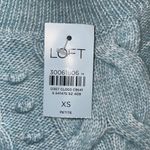 Loft Sale! 🔥 NEW!  Blue Cable Knit Sweater Size XS Petite Photo 4