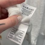 Anthropologie Deletta White Floral Embroidered Short Sleeve Blouse Photo 6