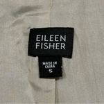 Eileen Fisher Size Small Beige 100% Silk Textured Open Front Blazer Jacket Lux Photo 2