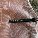 Koral Womens size S Pink Sand Ambition Reptile Bodysuit Cheeky Swim Deep V Neck Photo 98