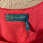 Fresh Produce  Vibrant Pink Barbie Pink Tank Top Built in Bra Size Large Neon Photo 4