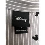 Disney  Mickey Mouse Striped Tie Neck Blouse Women's 0‎ Long Sleeve Top Photo 2