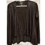 Rock 47th Wrangler Women's‎ Brown Open Front Faux Suede Snake Jacket Size S Photo 0